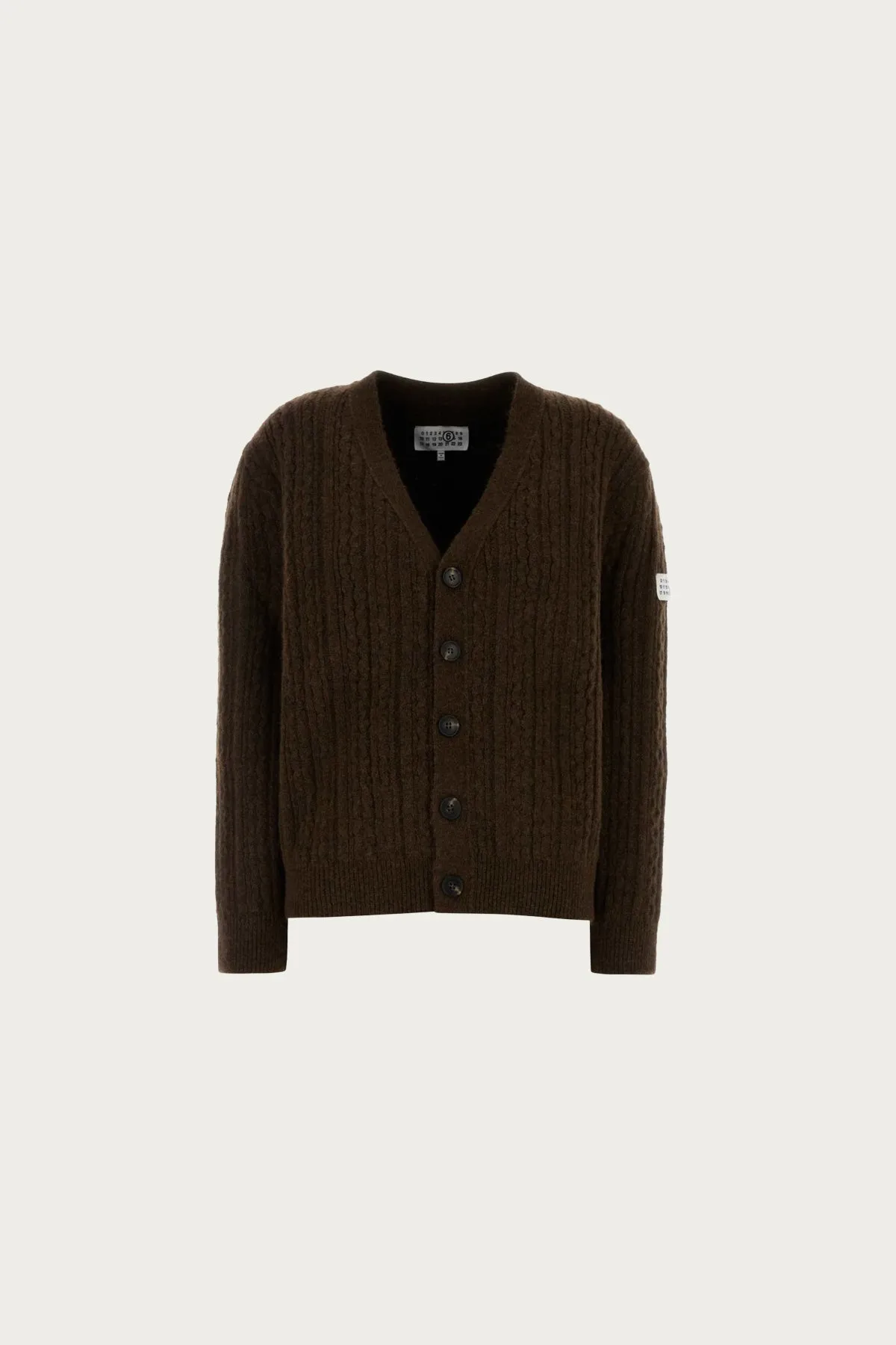 Cable Knit Cardigan - Mocha sold by Canoe Club
