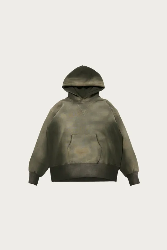 Lot. 606 Hoodie - Bleached Deep Green made by Taiga Takahashi Mens