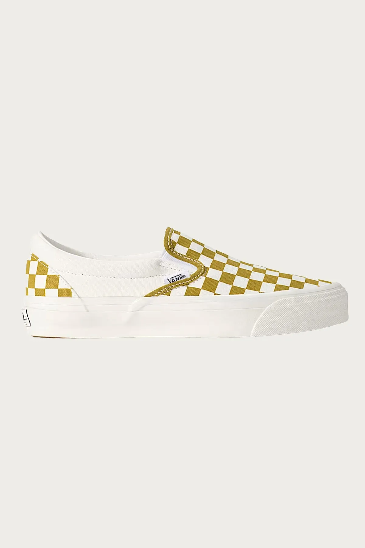 LX Classic Slip-On 98 - Checkerboard Burnt Gold sold by Canoe Club