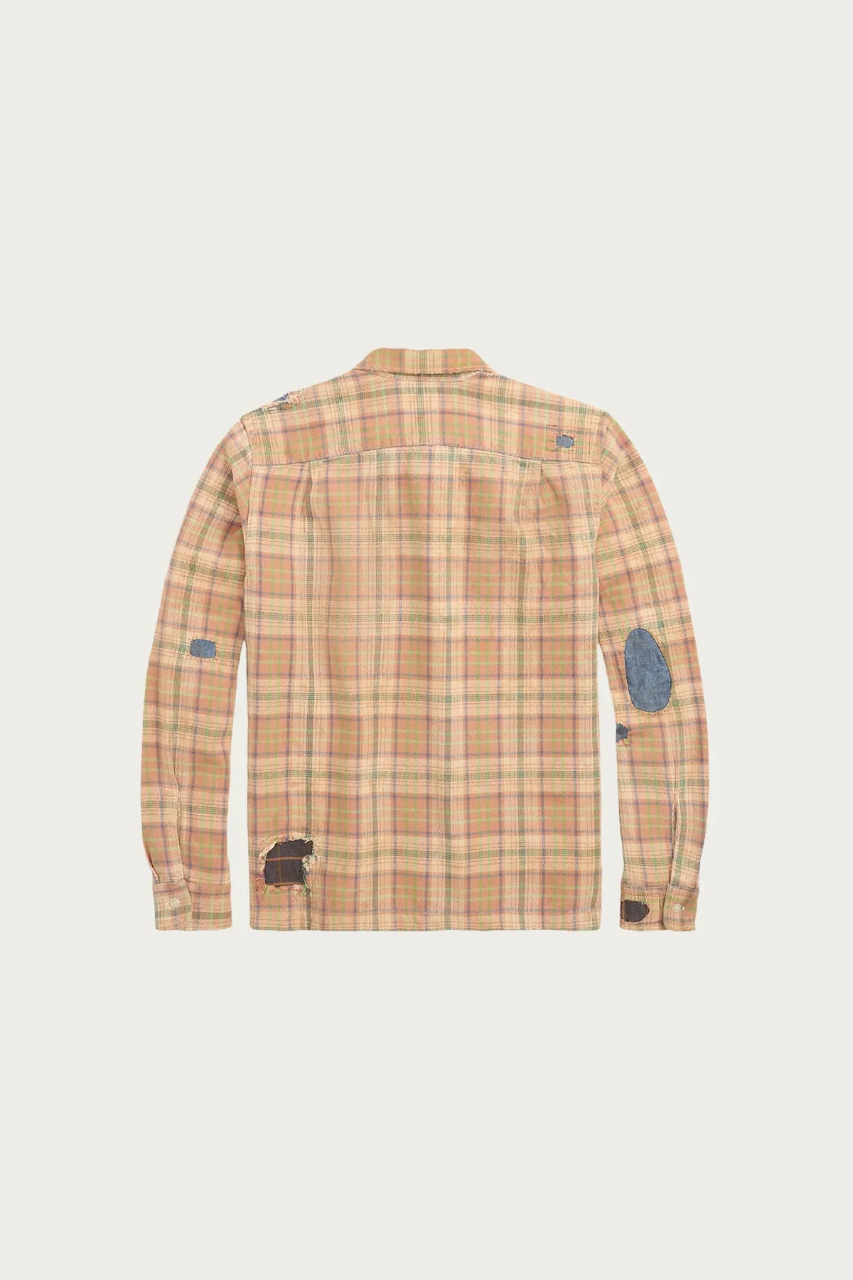 Repaired Plaid Twill Camp Shirt - Orange/Multi sold by Canoe Club product image thumbnail 2