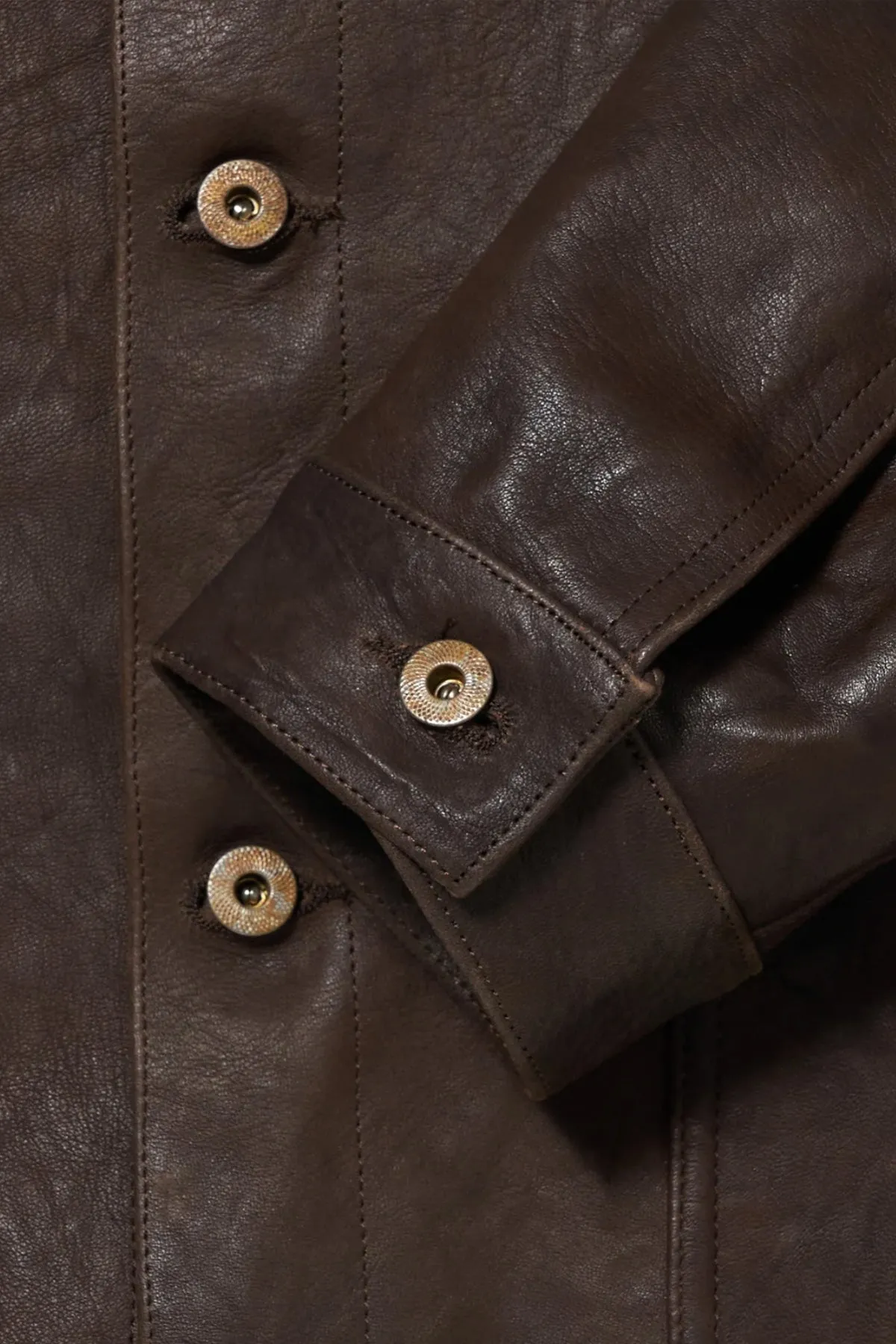 Lot. 804 Leather Jacket c. 1930s - Mud Dyed Brown sold by Canoe Club product image thumbnail 4