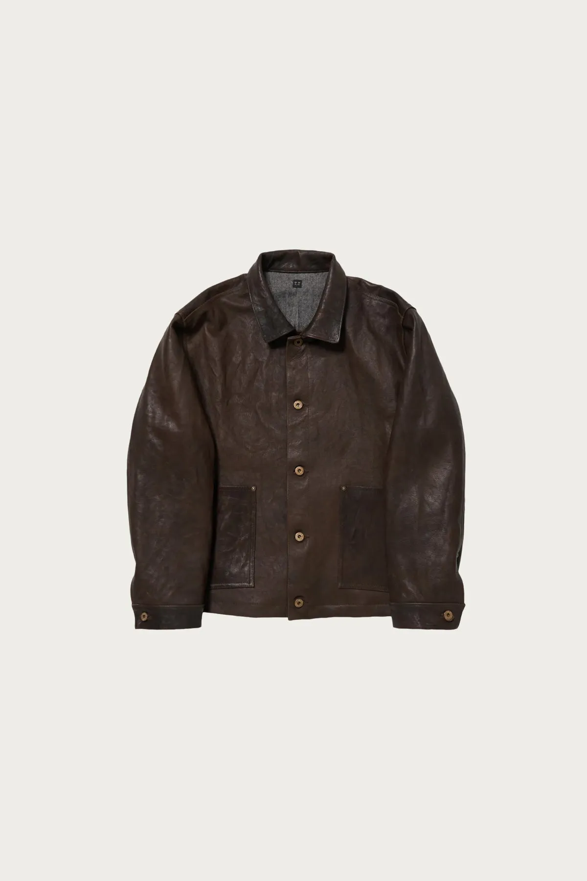 Lot. 804 Leather Jacket c. 1930s - Mud Dyed Brown sold by Canoe Club