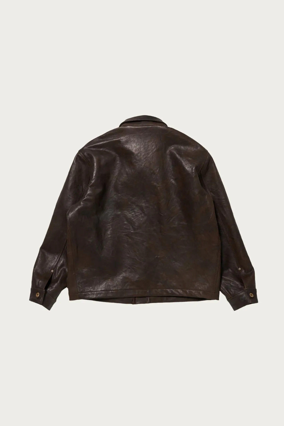 Lot. 804 Leather Jacket c. 1930s - Mud Dyed Brown sold by Canoe Club product image thumbnail 2