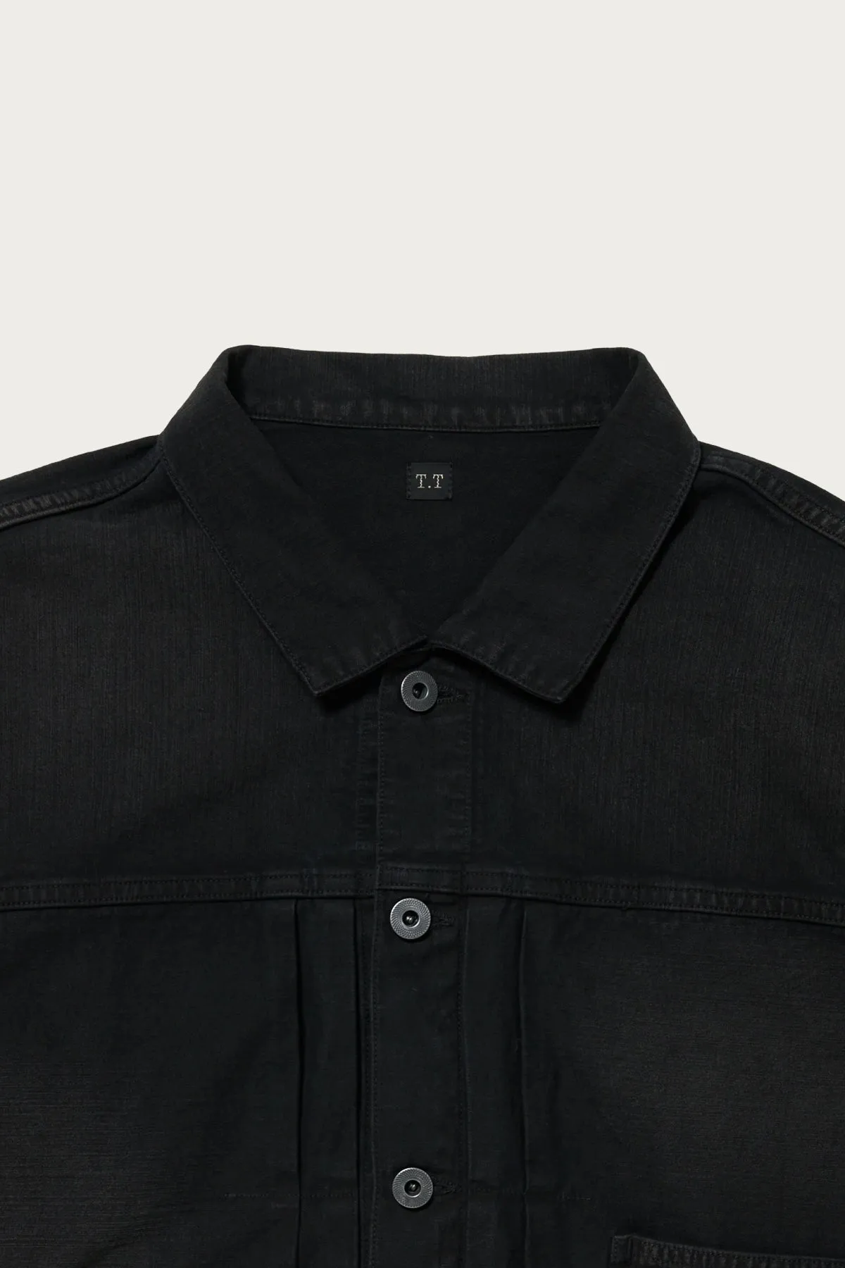 Lot.309 Buckle-Backed Jacket - Damaged Sumi Dyed Black sold by Canoe Club product image thumbnail 3