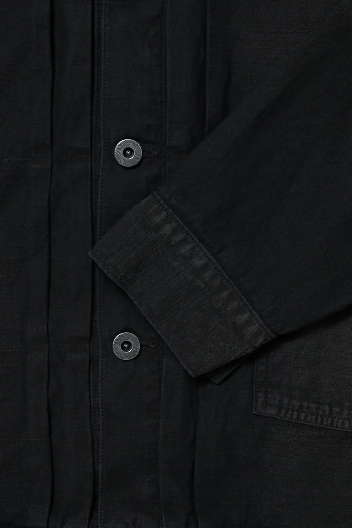 Lot.309 Buckle-Backed Jacket - Damaged Sumi Dyed Black sold by Canoe Club product image thumbnail 4