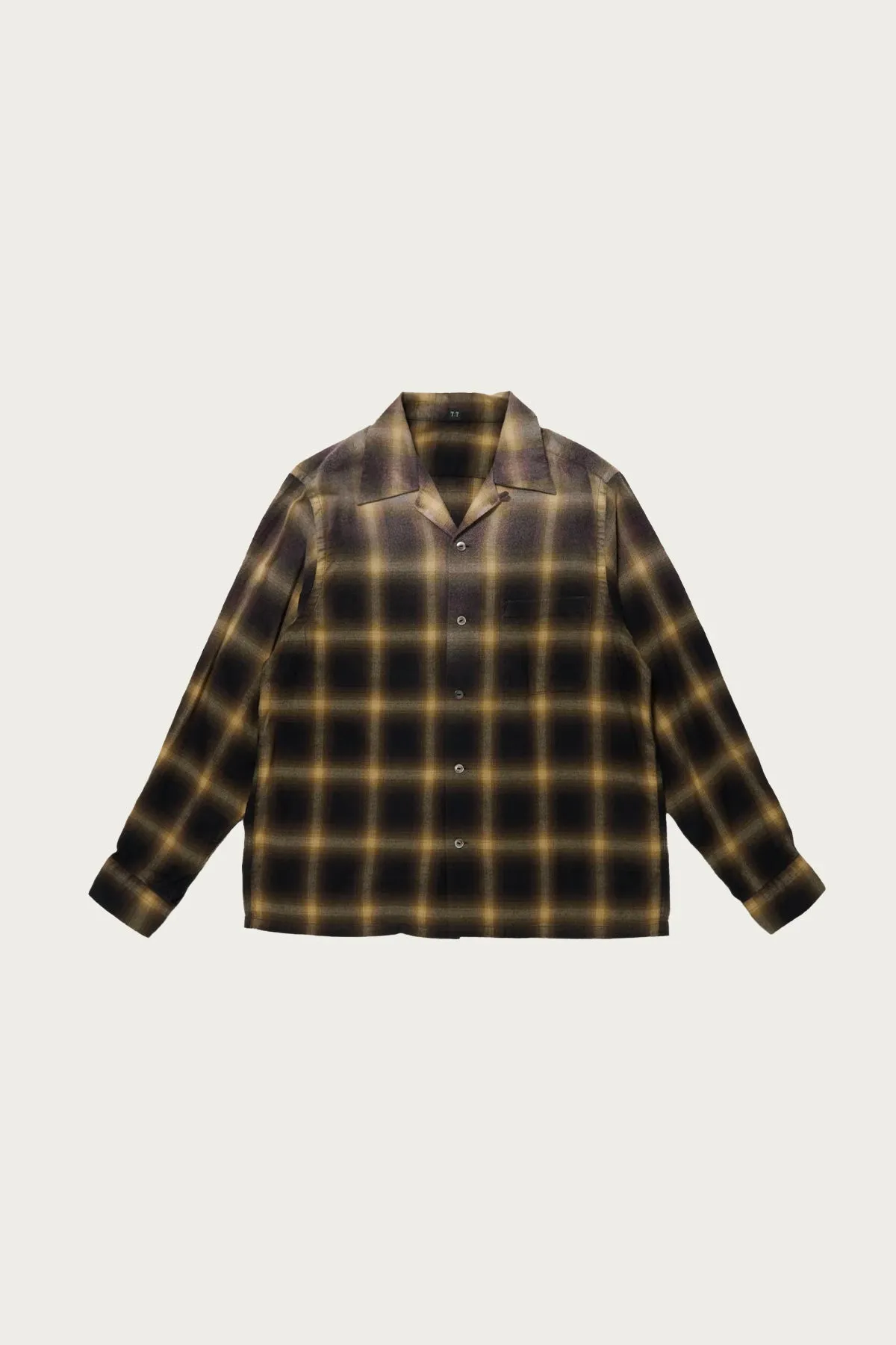 Lot. 101 Open Collar Shirt - Bleached Beige Plaid sold by Canoe Club