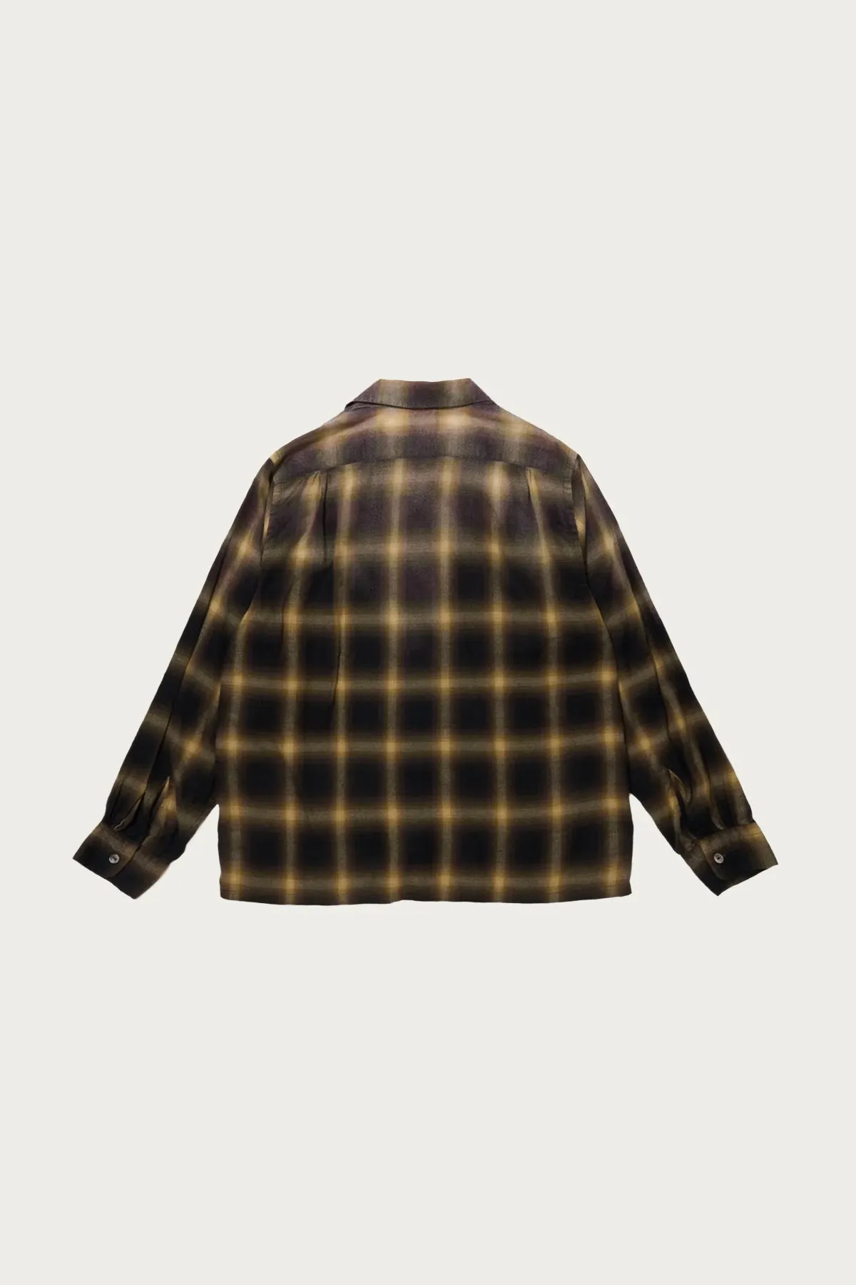 Lot. 101 Open Collar Shirt - Bleached Beige Plaid sold by Canoe Club product image thumbnail 2