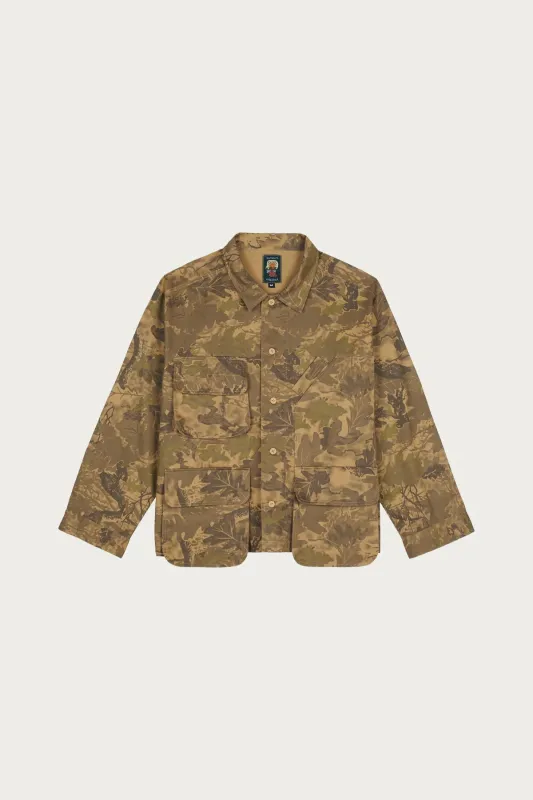 Twill Military Shirt Jacket - Leaf Camo sold by Canoe Club