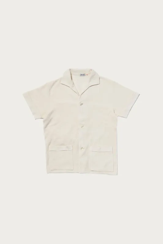 Cotton Pile Beach Shirt - Ecru made by The Real McCoy's