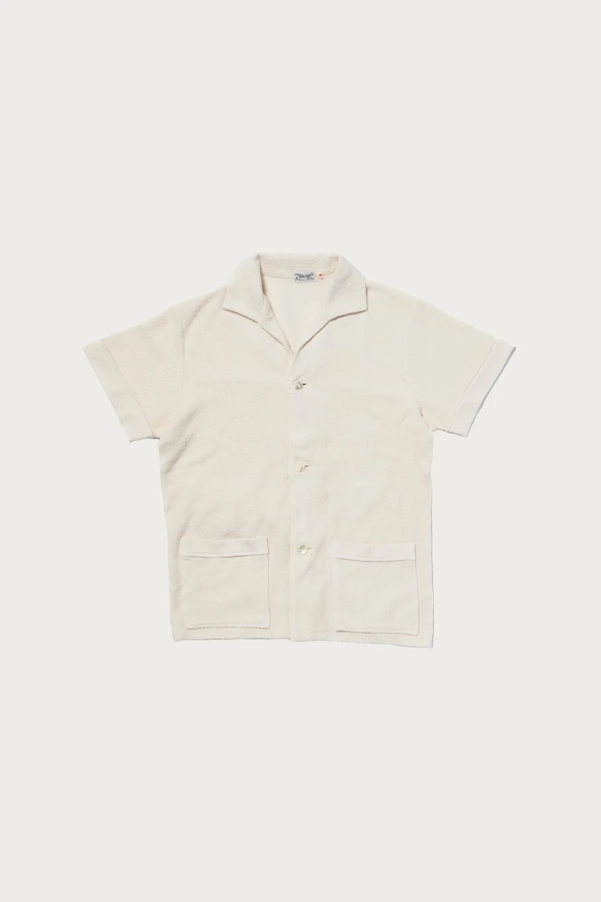 Cotton Pile Beach Shirt - Ecru sold by Canoe Club