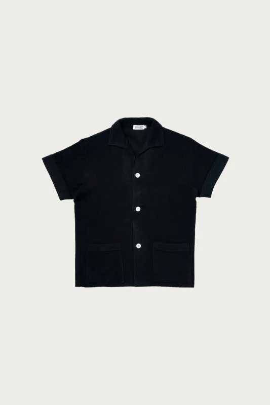 Cotton Pile Beach Shirt - Black sold by Canoe Club