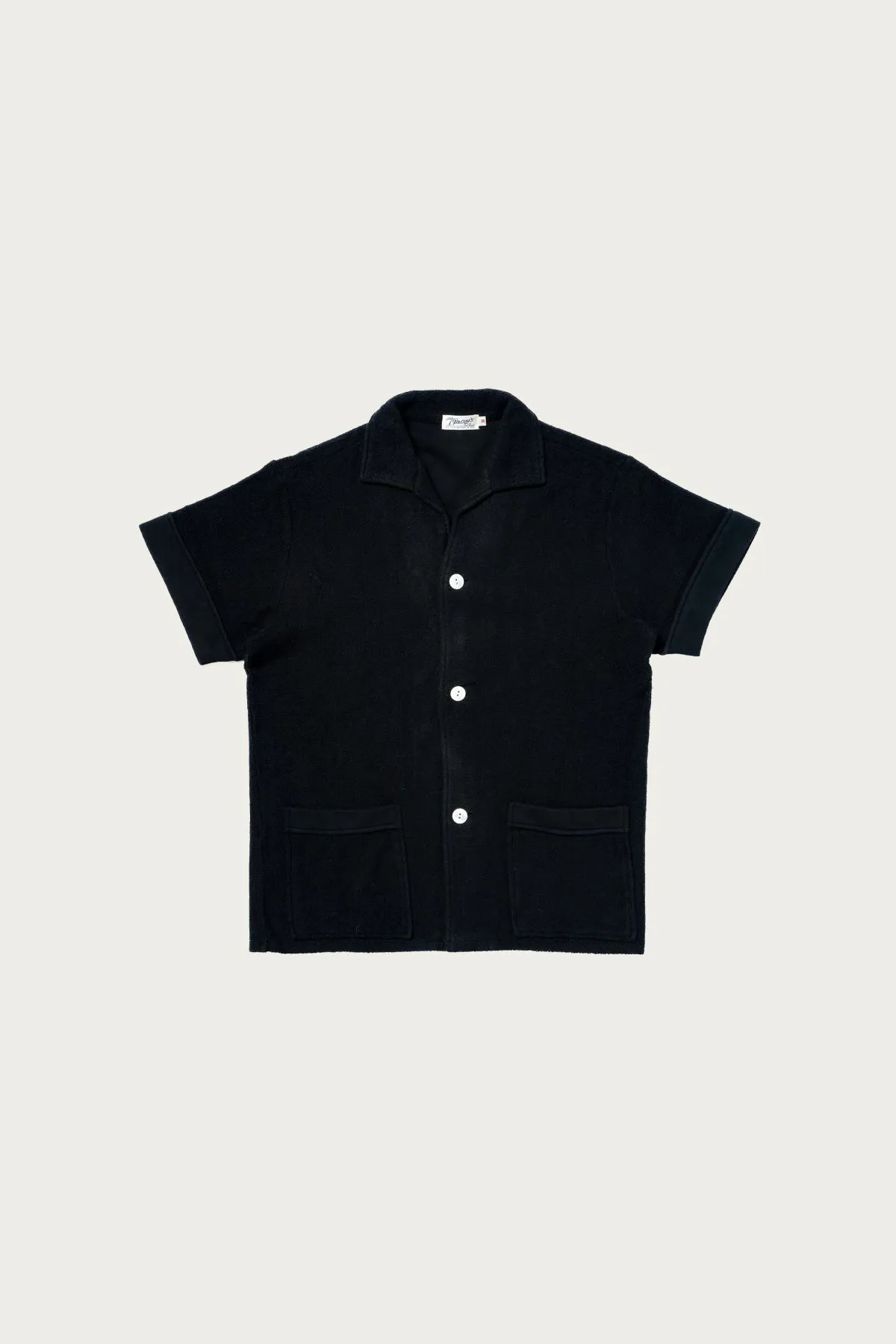Cotton Pile Beach Shirt - Black sold by Canoe Club