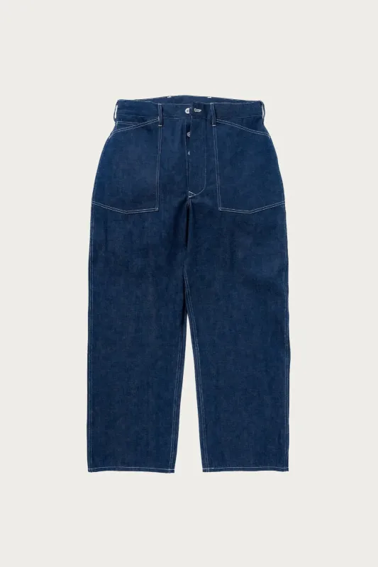 Trousers, Working, Denim - Blue sold by Canoe Club