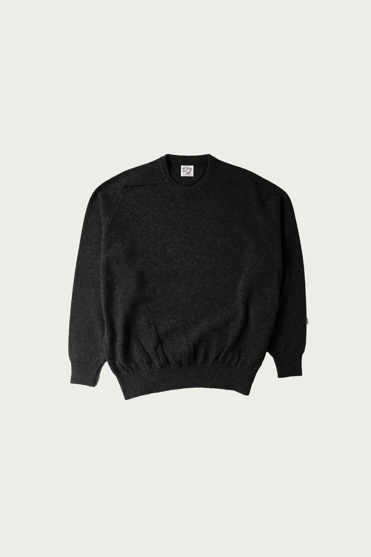 Simple Crew Neck Sweater Crafted in Japan - Charcoal Grey sold by Canoe Club