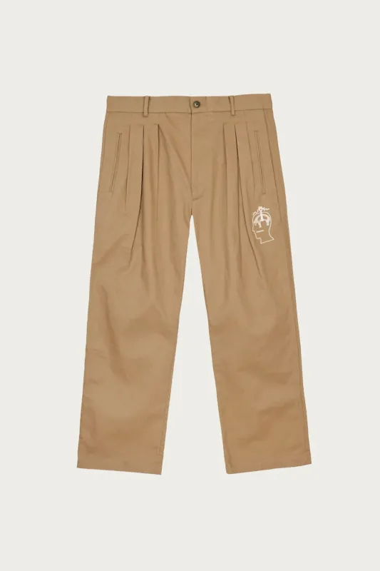Brain Dead x Brooks Brothers California Pleated Trousers - Desert sold by Canoe Club