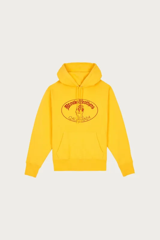Brain Dead x Brooks Brothers California Logo Hoodie - Yellow sold by Canoe Club