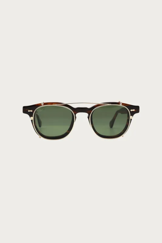 James Dean Clip Set - Arnie - Indiana Brown/Green Clip made by Shady Character Eyewear