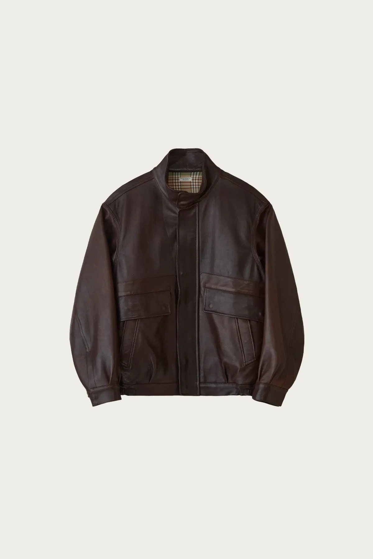 Sheepleather Sporting Blouson - Dark Brown sold by Canoe Club