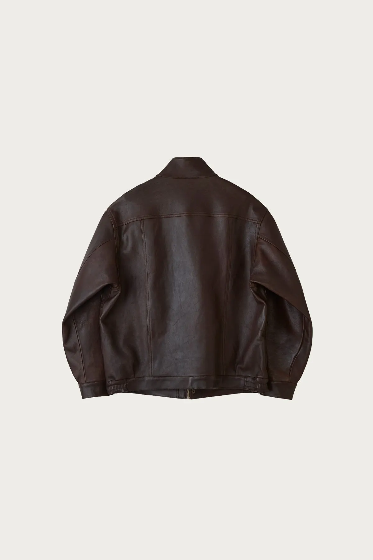 Sheepleather Sporting Blouson - Dark Brown sold by Canoe Club product image thumbnail 2