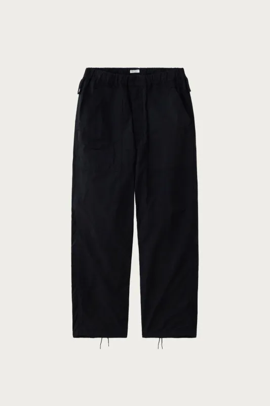 Waxed Cloth String Trousers - Ink Navy made by Canoe Club