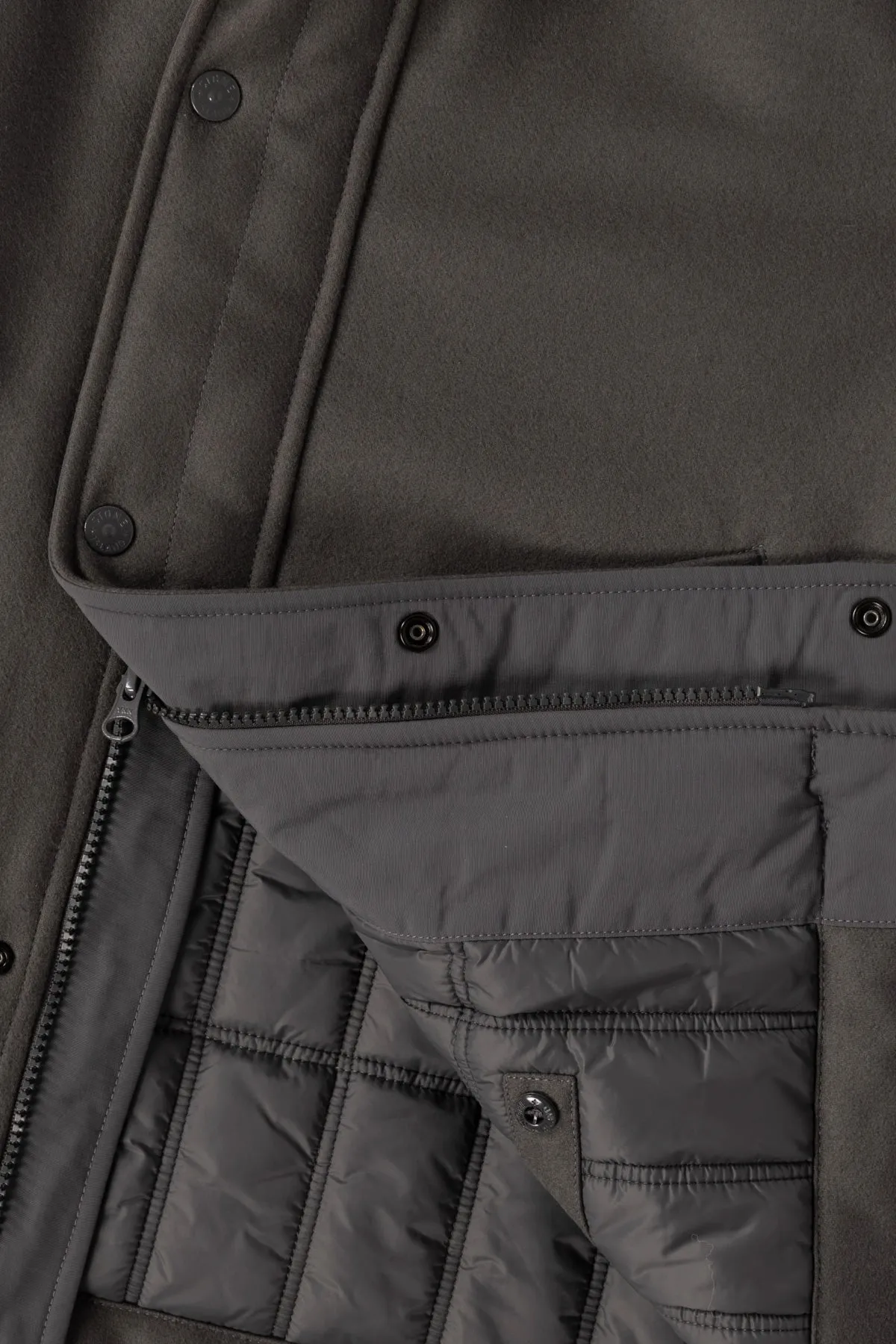 Wool Nylon Flannel Ghost Jacket - Grey sold by Canoe Club product image thumbnail 3