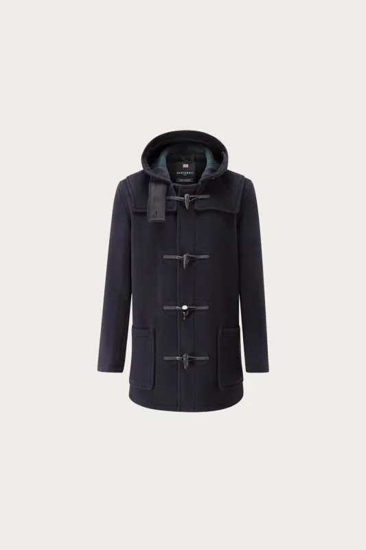 Mid-Length Morris Duffle Coat - Navy Blackwatch sold by Canoe Club