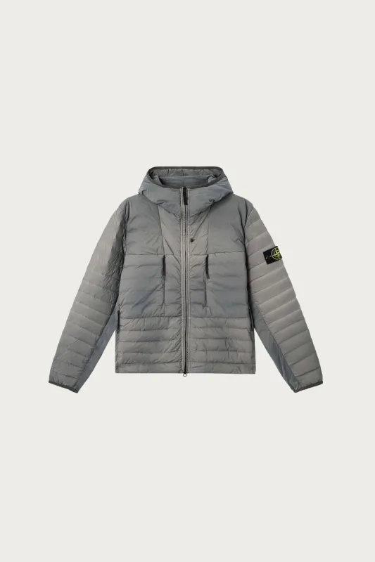 Seamless Tunnel Nylon Down-TC Jacket - Grey made by Stone Island