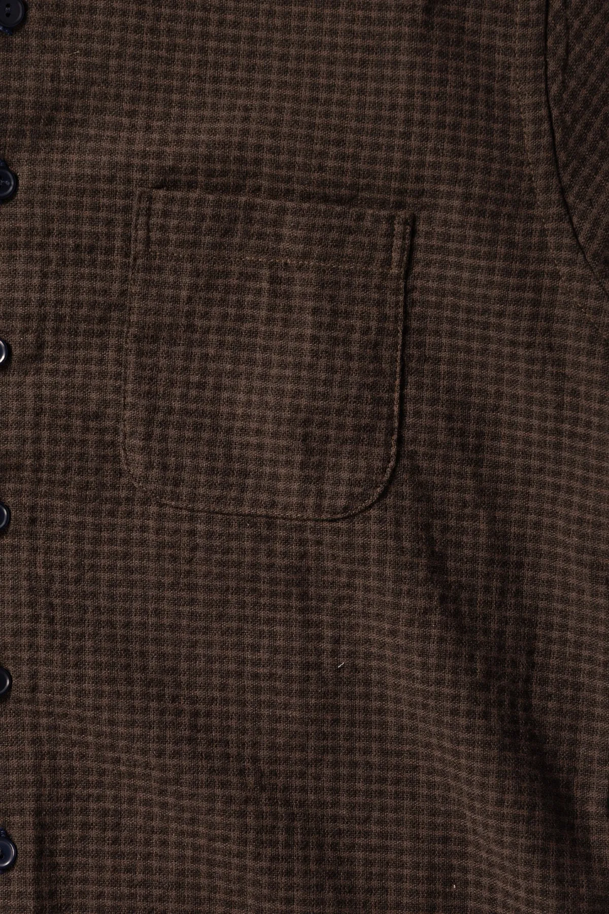 Wooly Gingham One Pocket Shirt - Brown sold by Canoe Club product image thumbnail 3