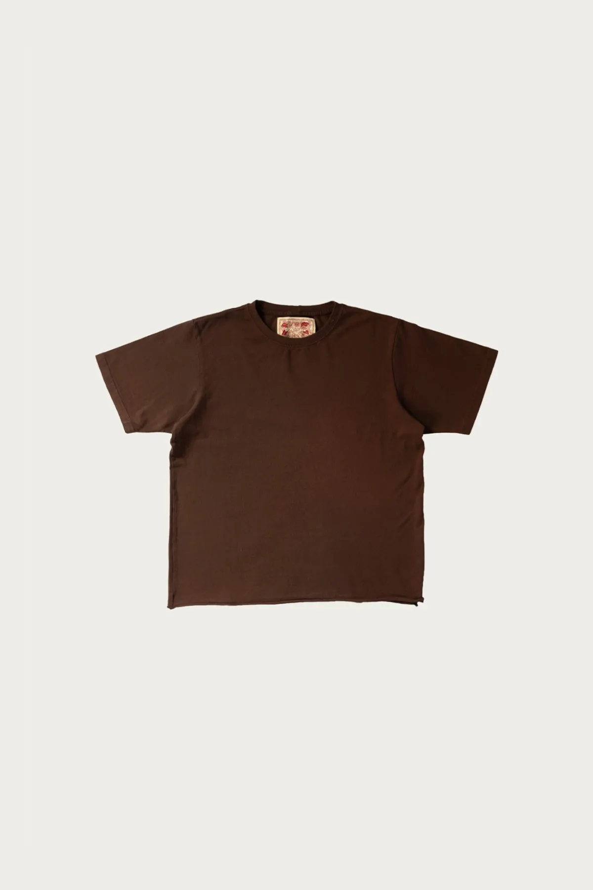On The Farm Raw Hem Tee - Cocoa sold by Canoe Club
