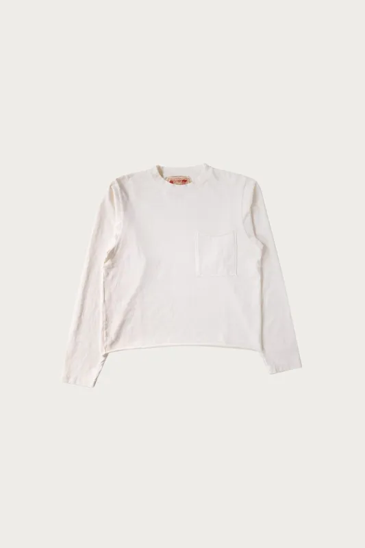 LS Raw Hem Tee - Cloud made by Canoe Club