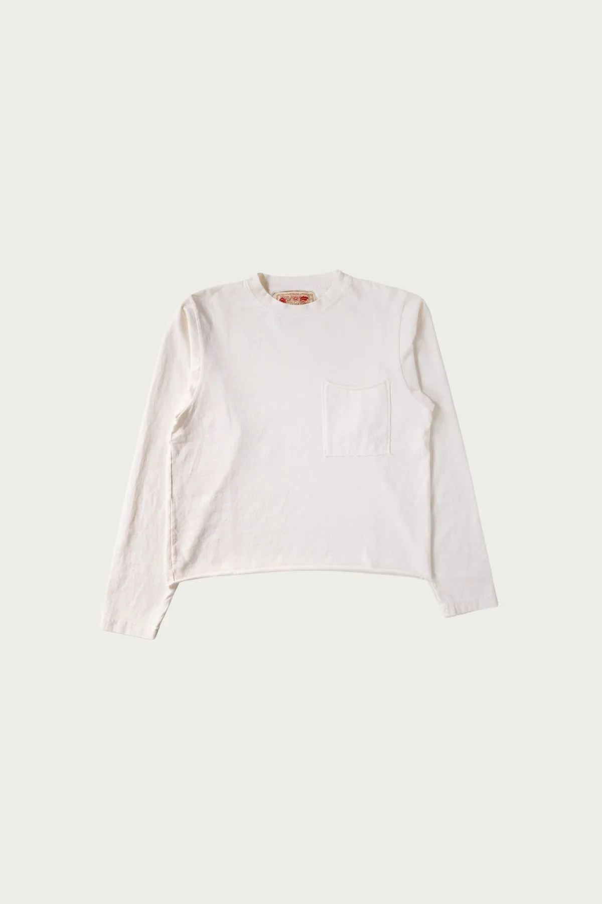 LS Raw Hem Tee - Cloud sold by Canoe Club