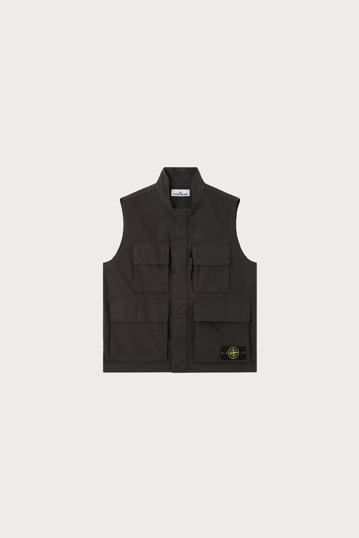 Canvas Weave Cotton Utility Vest - Washed Black sold by Canoe Club