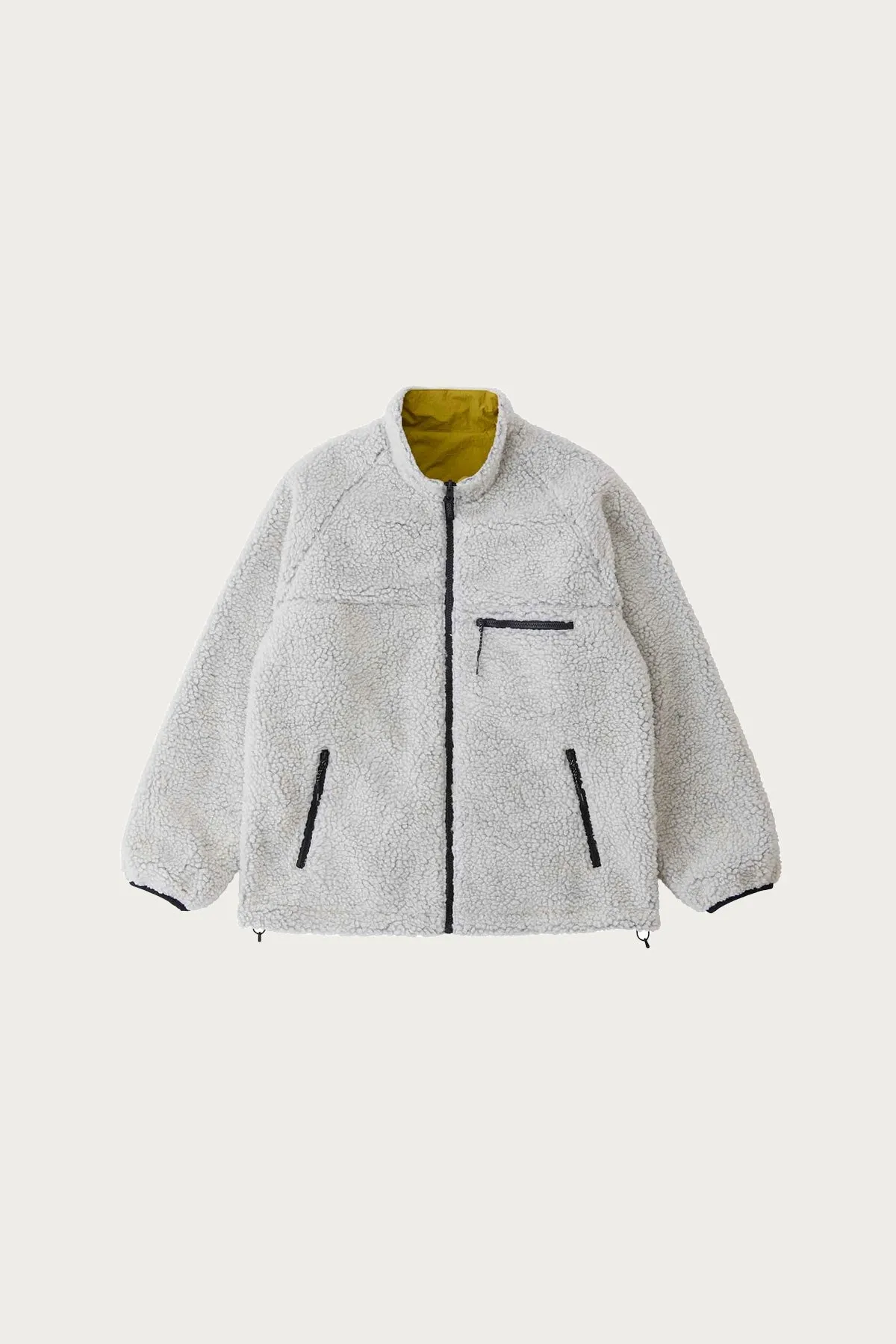 Reversible Sherpa Jacket - Natural/Chartreuse sold by Canoe Club