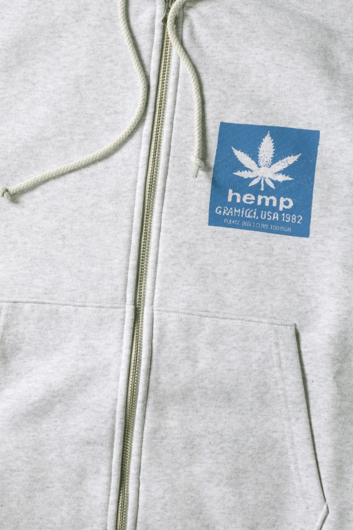 Hemp Zip Hooded Sweatshirt - Heather Ash sold by Canoe Club product image thumbnail 3