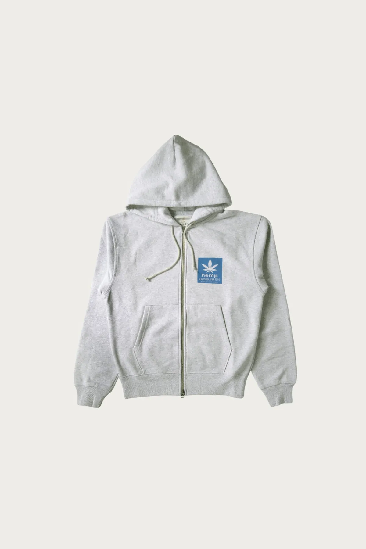 Hemp Zip Hooded Sweatshirt - Heather Ash sold by Canoe Club product image thumbnail 2