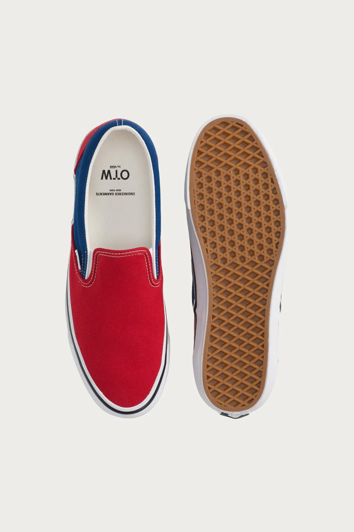 Engineered Garments x Vans OTW Slip-On 98 - Red/Navy sold by Canoe Club product image thumbnail 4