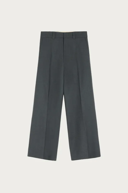 Straight Tailored Pants - Dark Grey sold by Canoe Club