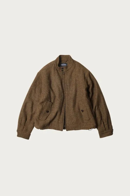 Wool Harrington Jacket - Brown sold by Canoe Club
