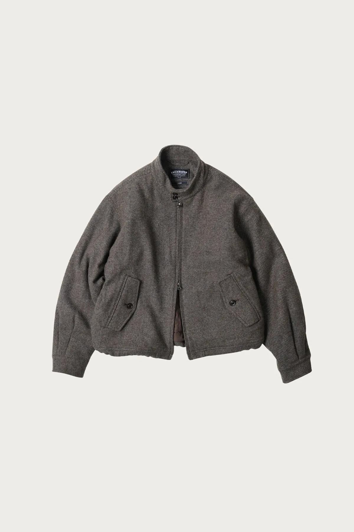 Wool Harrington Jacket - Gray sold by Canoe Club
