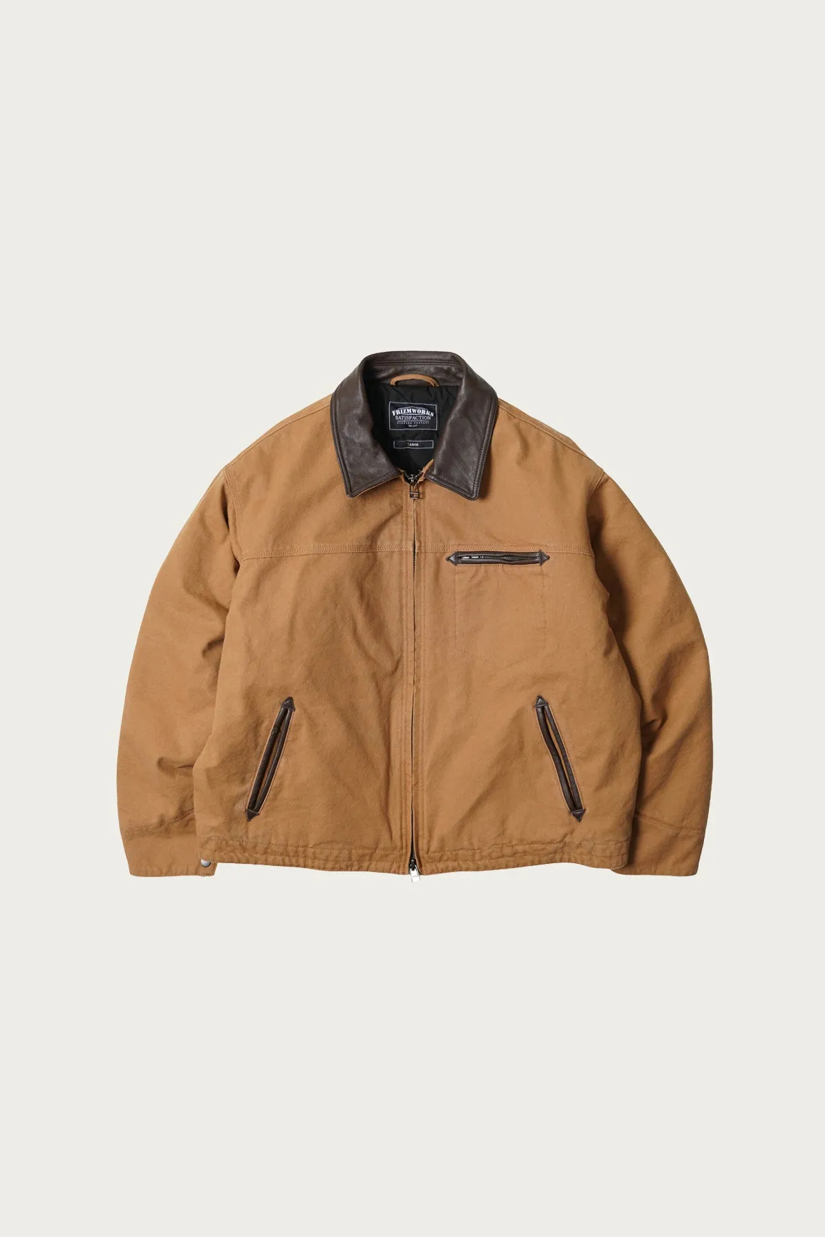 Heavy Canvas Destroyed Work Jacket - Tan sold by Canoe Club