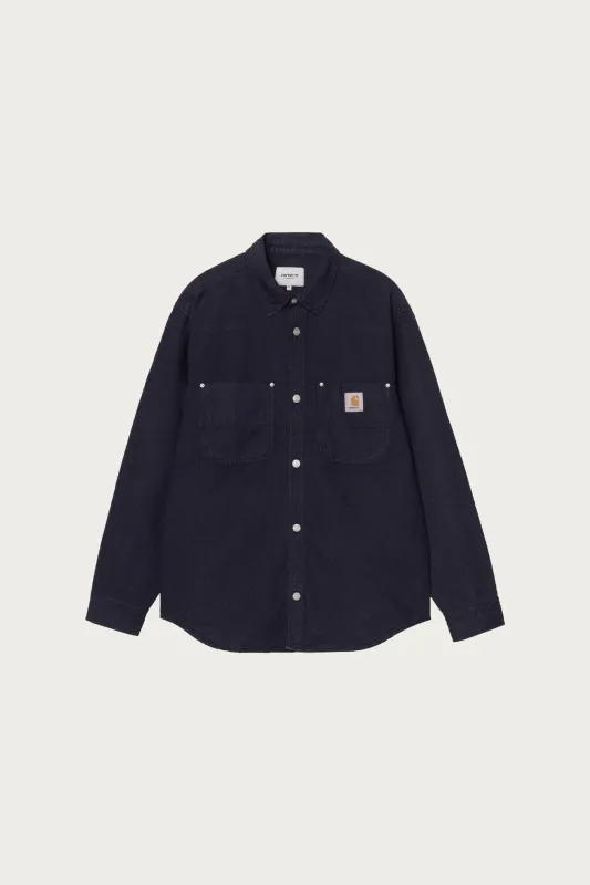 Walter Shirt Jacket - Garment Dyed Dark Navy made by Carhartt