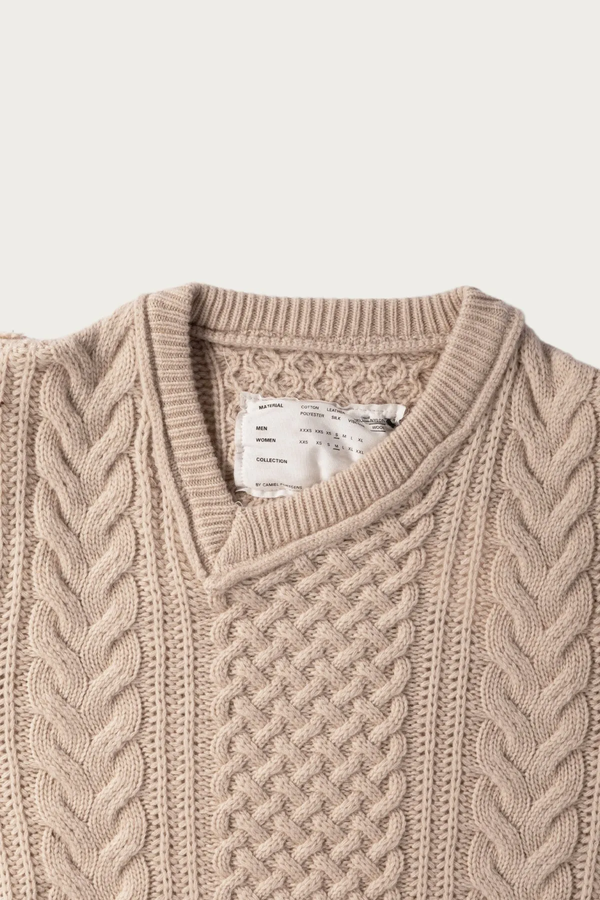Frankenstein Cable Knit - Natural Off-White sold by Canoe Club product image thumbnail 2