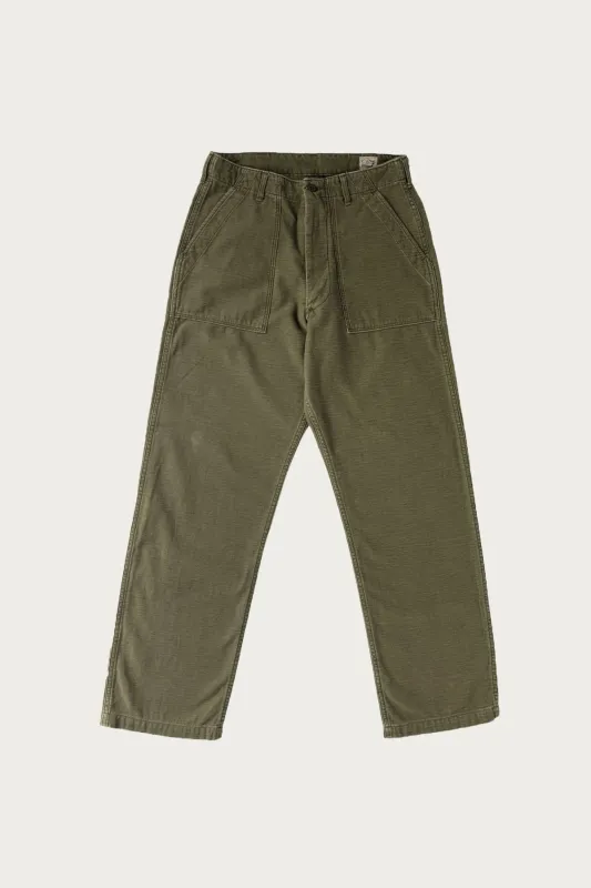 Real Used Wash Vintage Fit Fatigue Pants - Dark Olive Stone sold by Canoe Club