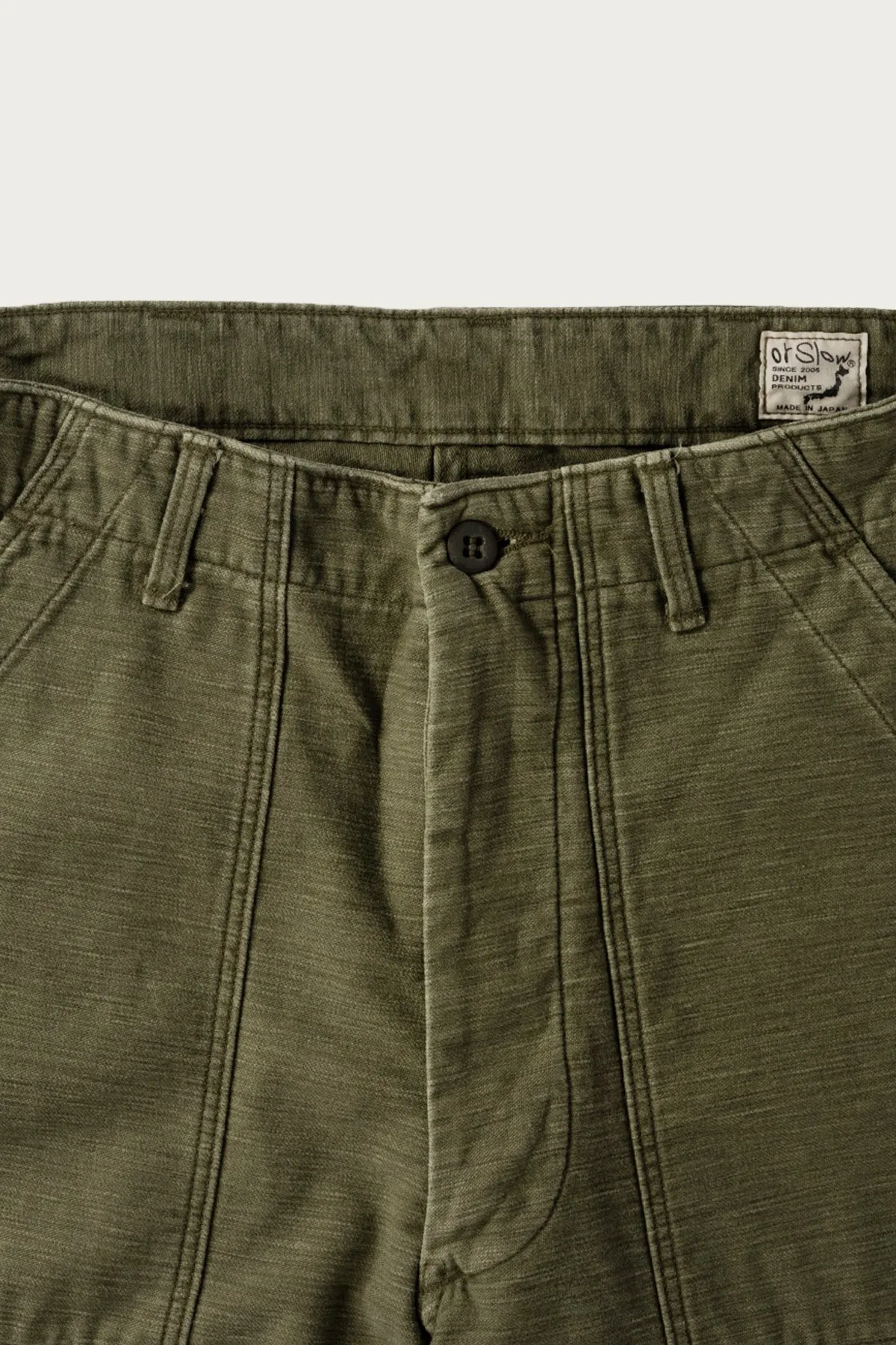 Real Used Wash Vintage Fit Fatigue Pants - Dark Olive Stone sold by Canoe Club product image thumbnail 2