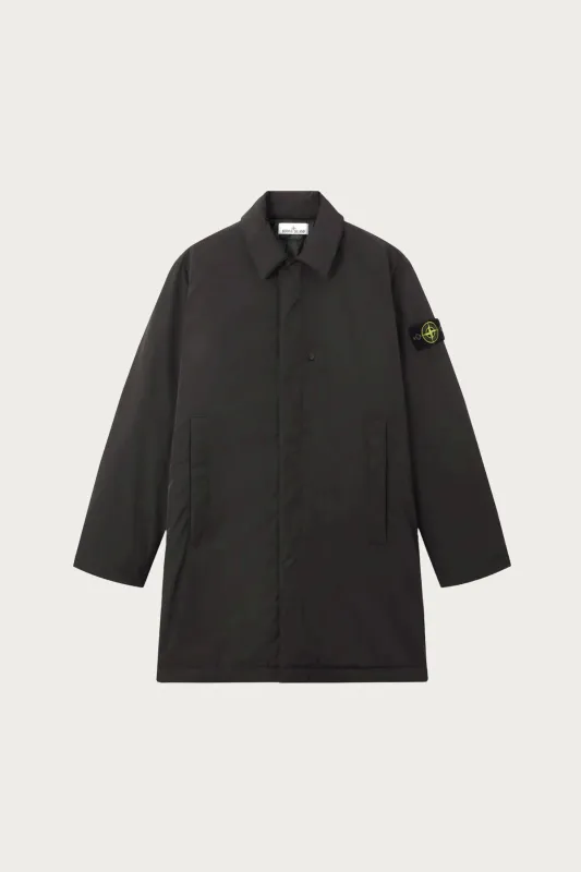 Microtwill Long Coat - Lead Grey made by Stone Island