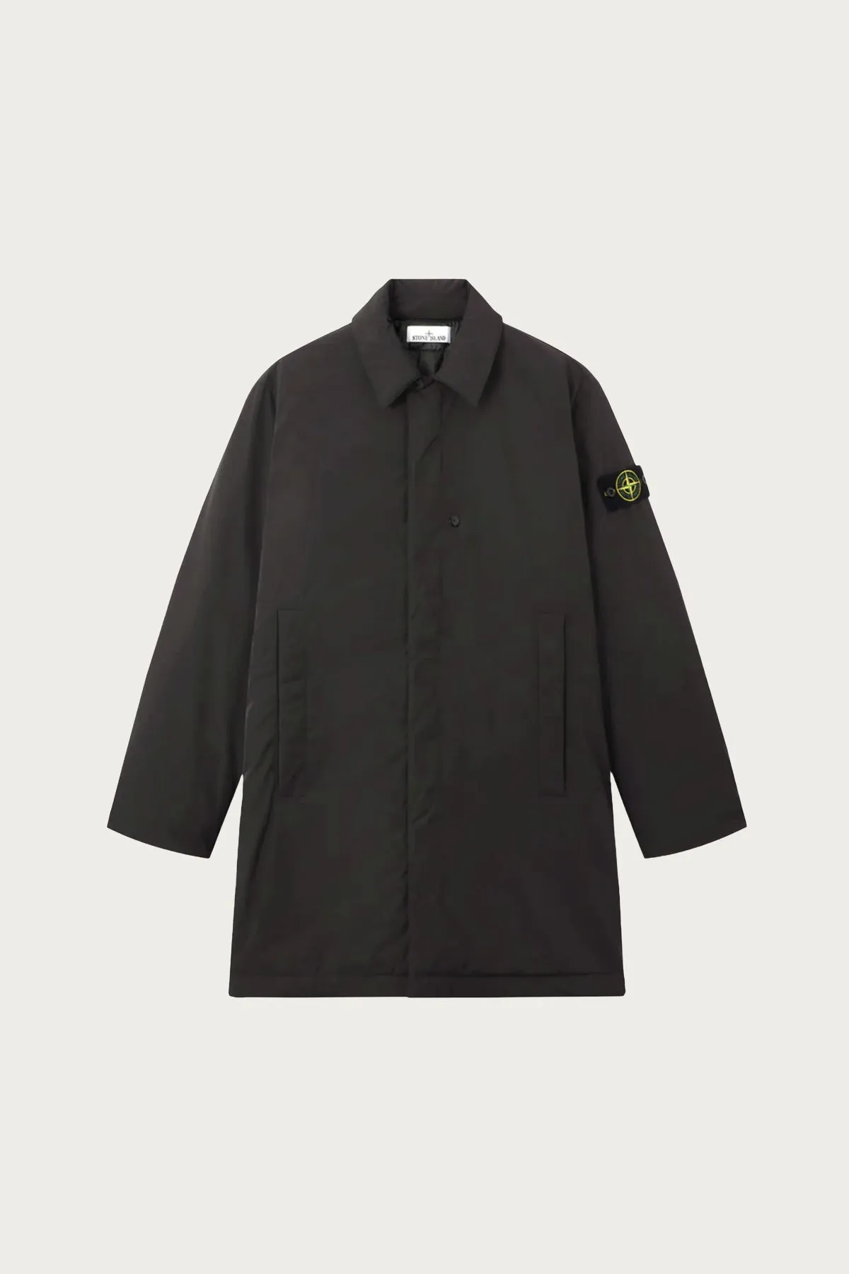 Microtwill Long Coat - Lead Grey sold by Canoe Club