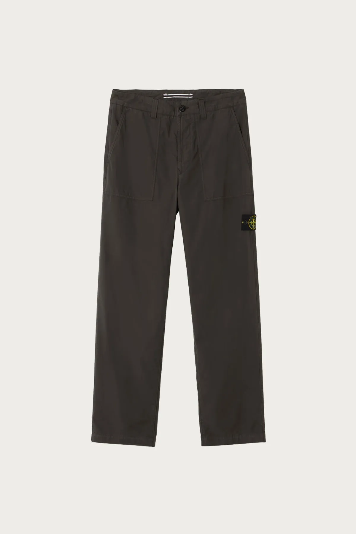 Canvas Weave Cotton Trousers - Lead Grey sold by Canoe Club