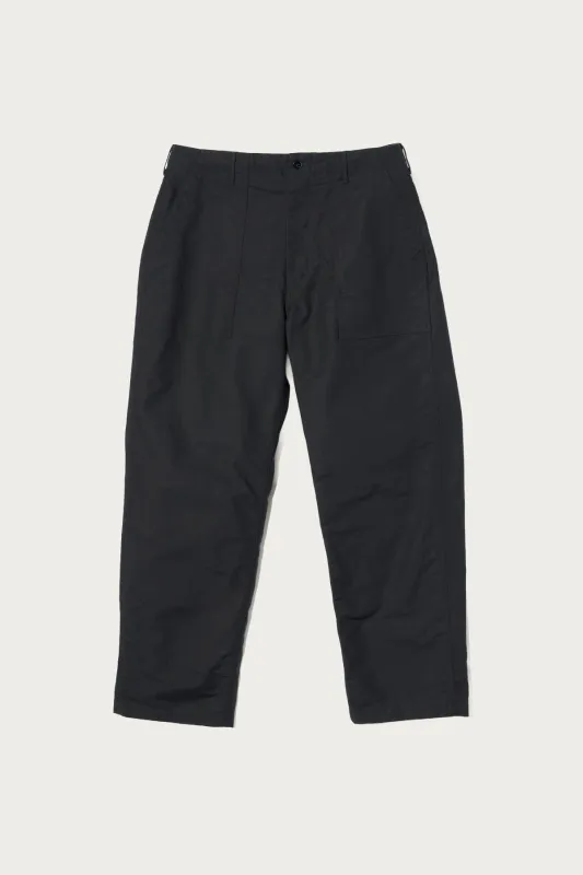 Fatigue Pant - Black Cotton Double Cloth sold by Canoe Club