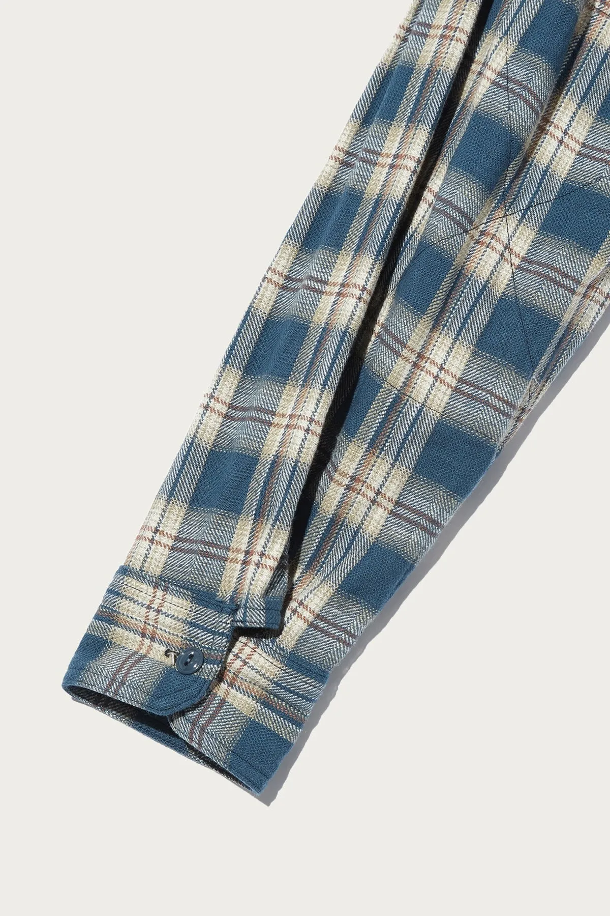 Work Shirt - Navy Cotton Plaid Jacquard sold by Canoe Club product image thumbnail 4