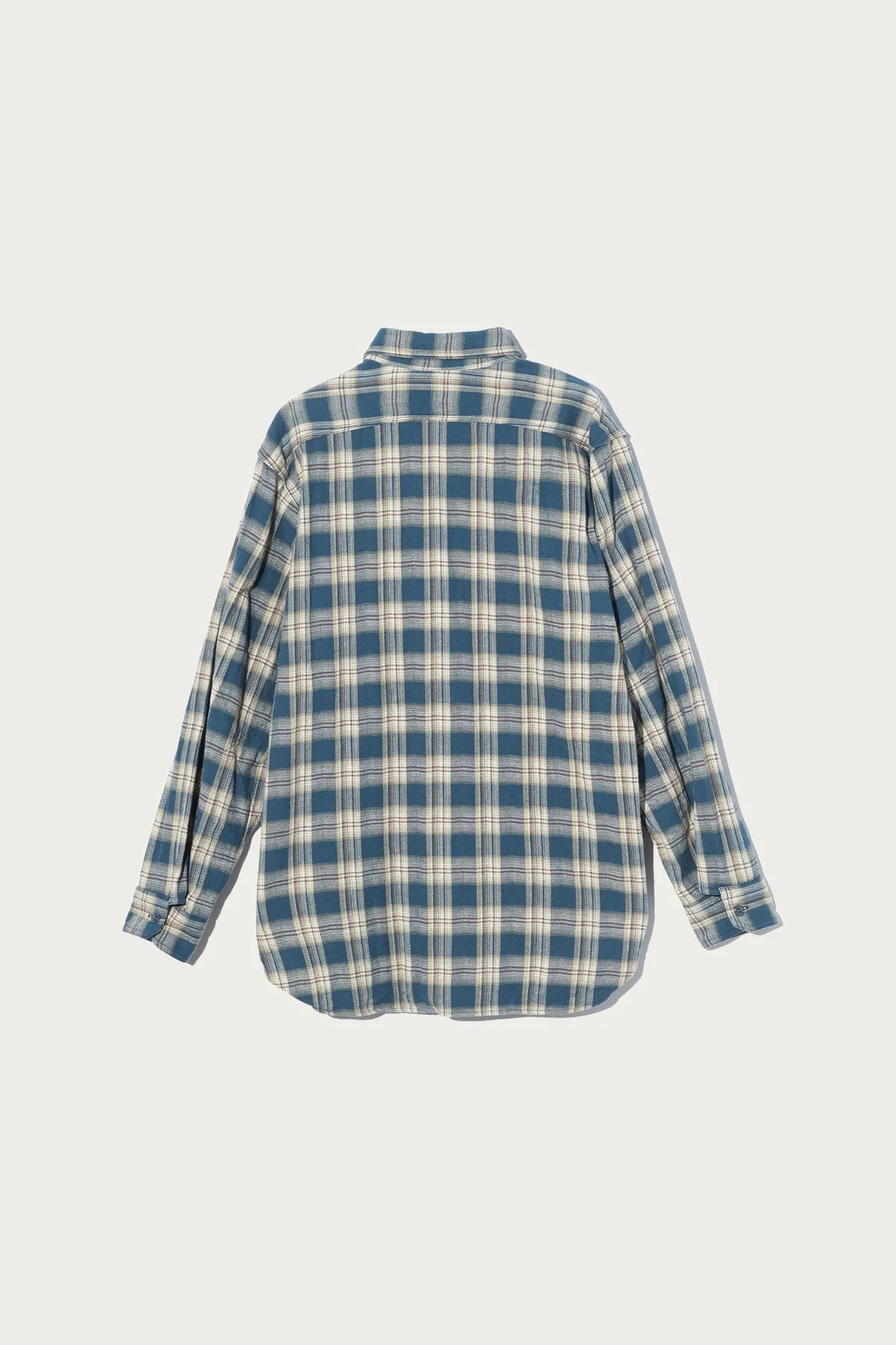 Work Shirt - Navy Cotton Plaid Jacquard sold by Canoe Club product image thumbnail 2